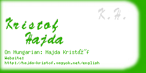 kristof hajda business card